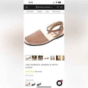 The Spanish Sandal Co Tan Nubuck with Strap